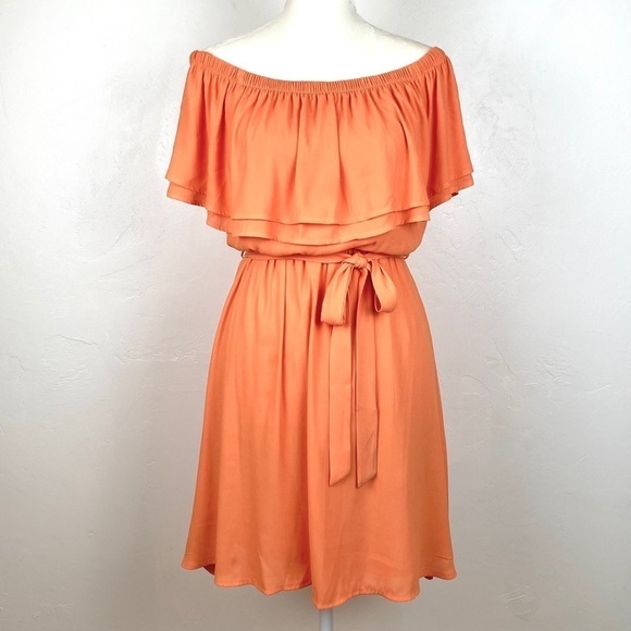 Lush Off Shoulder Chiffon Sleeveless Dress - Picture 2 of 9